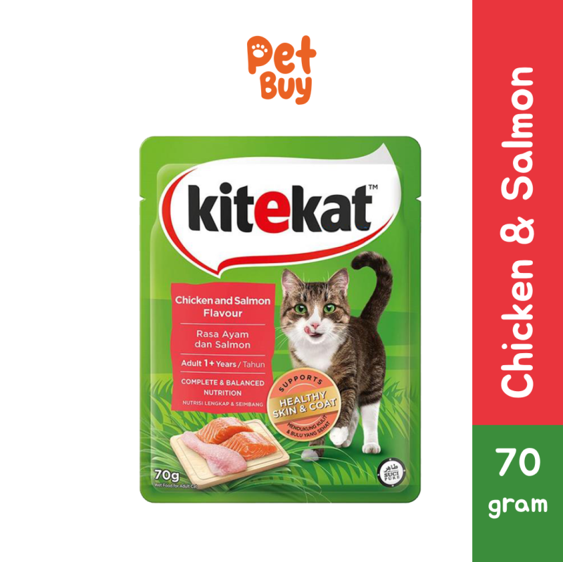 KiteKat Cat Food Pouch Chicken & Salmon 70 gr