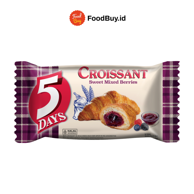 5 Days Croissant Sweet Mixed Berries 60 gr