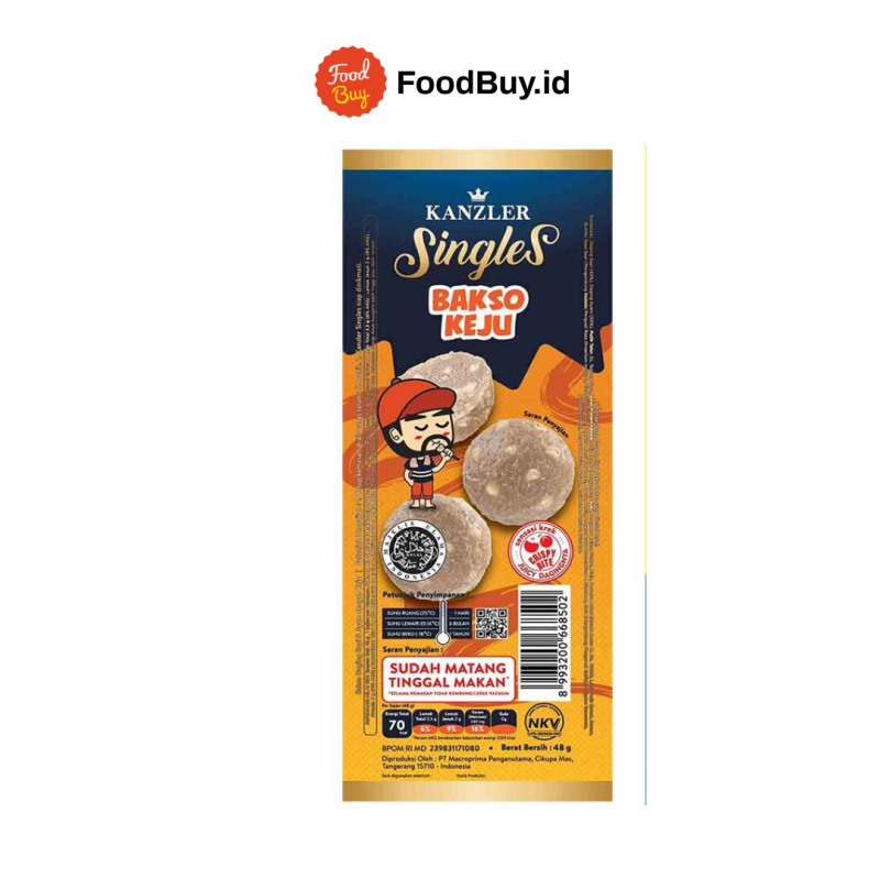 Kanzler Singles Bakso Sapi dan Ayam Rasa Keju 48gr
