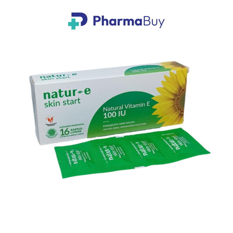 Paket 1 Box - Natur E Skin Start Natural Vitamin E 100 IU Isi 8 Strip
