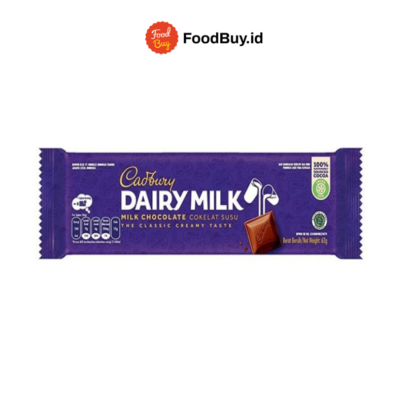 Cadbury Dairy Milk Cokelat Susu 62gr
