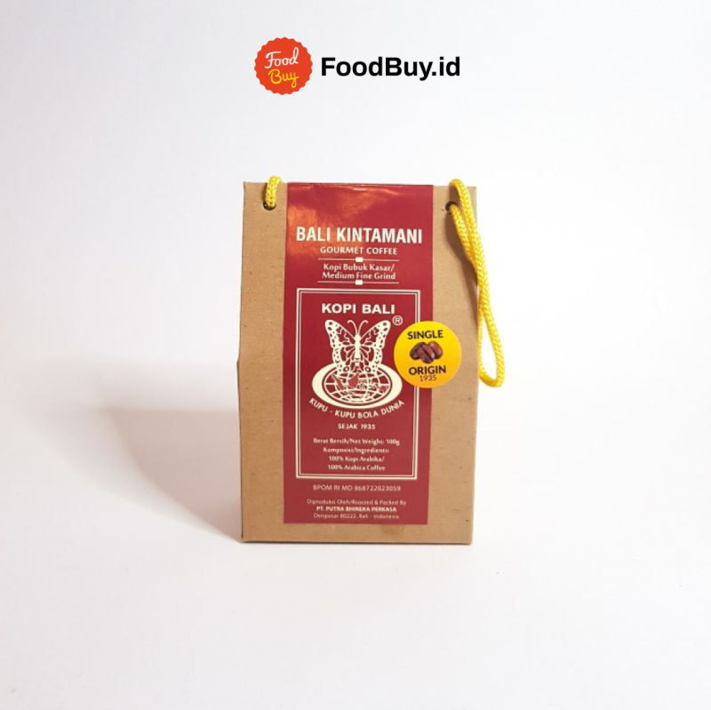 Kopi Bali Kintamani Kemasan Bag Cap Kupu Kupu Bola Dunia 100gr