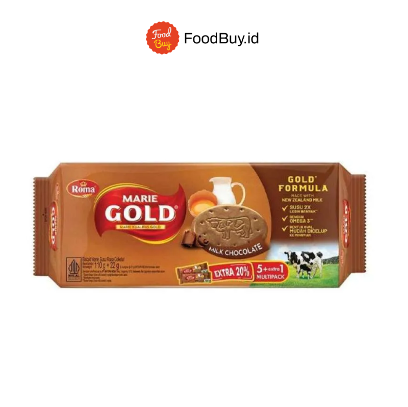 Marie Gold Biskuit Rasa Milk Chocolate 132gr
