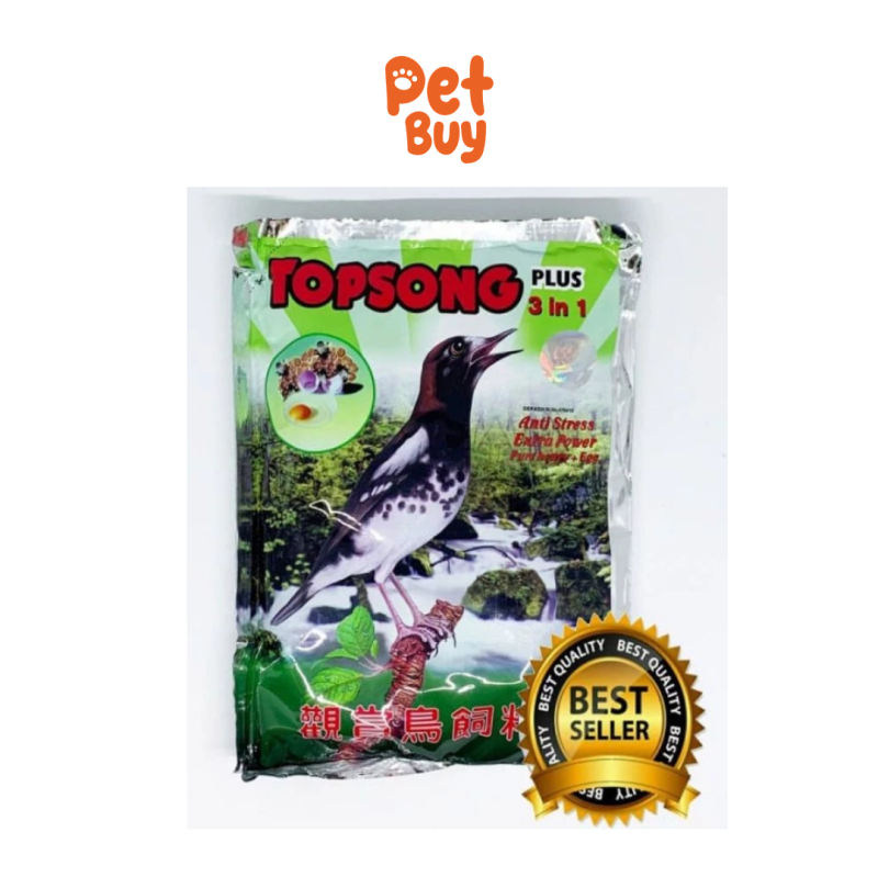 Top Song Plus 3 in 1 Makanan Burung Anti Stress Extra Power Honey + Egg 500 gr