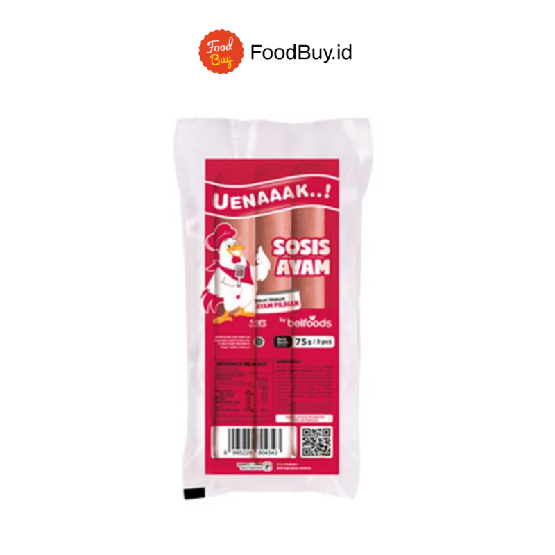 Belfoods Uenaak Sosis Ayam 3pcs 70gr