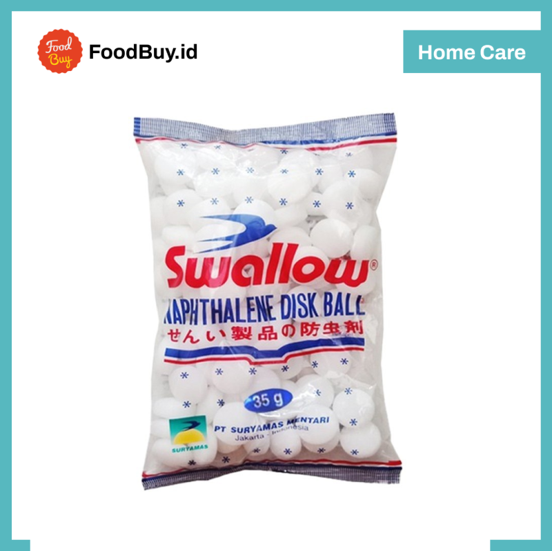 Swallow Kapur Barus Napthalene Disk Ball 35gr